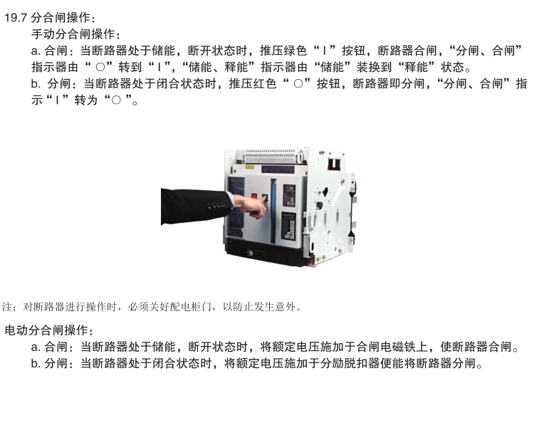 TGW45-1000/3PWN式斷路器詳細操作說明