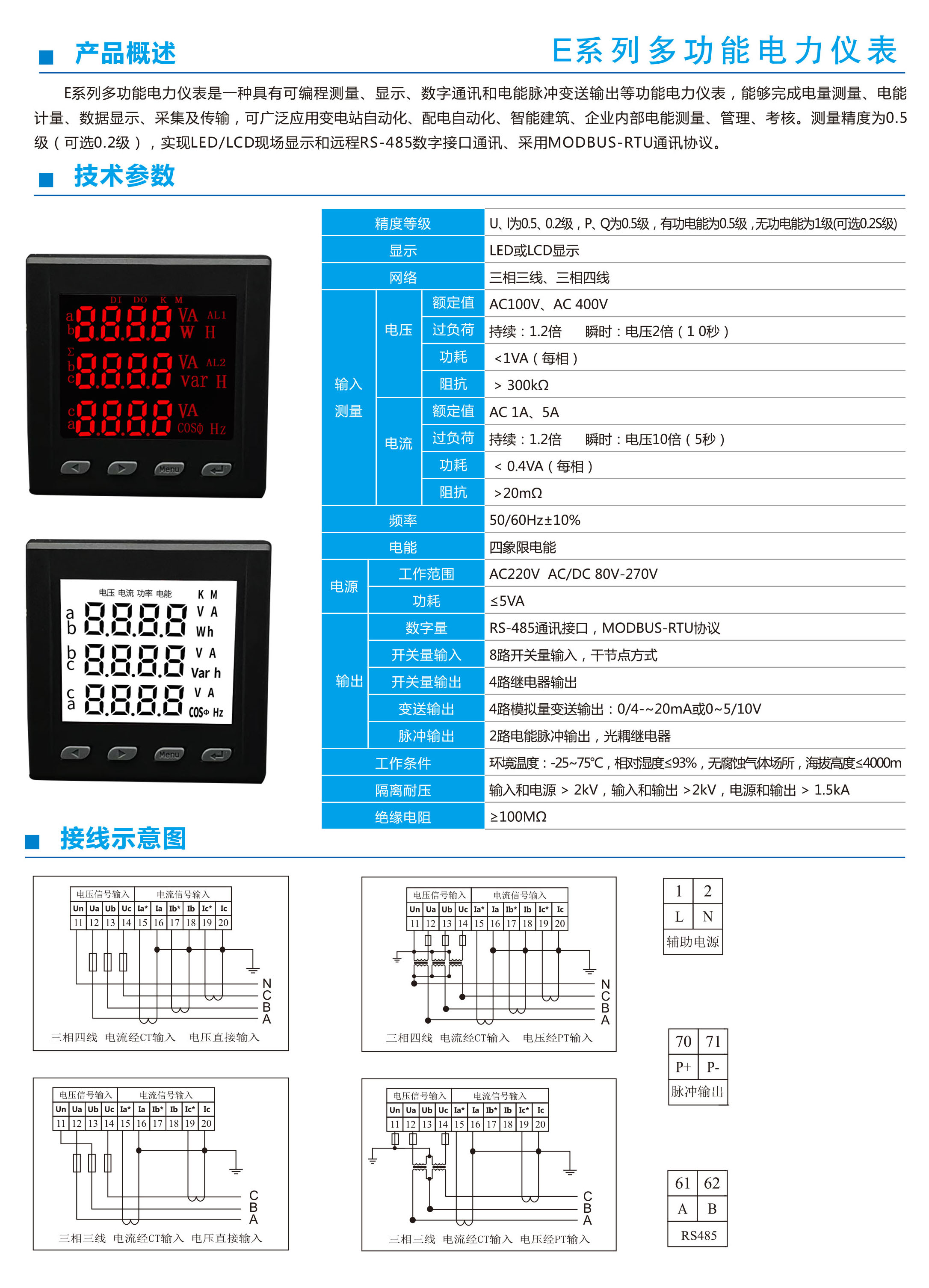 SD994E-9S4、SD994E-2S4多功能電表