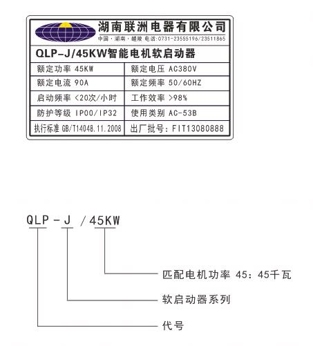 QLP-J-90KW、QLP-J-110KW電機(jī)啟動(dòng)設(shè)備型號(hào)說明 QLP-J/132KW、QLP-J/160KW軟啟動(dòng)設(shè)備型號(hào)說明